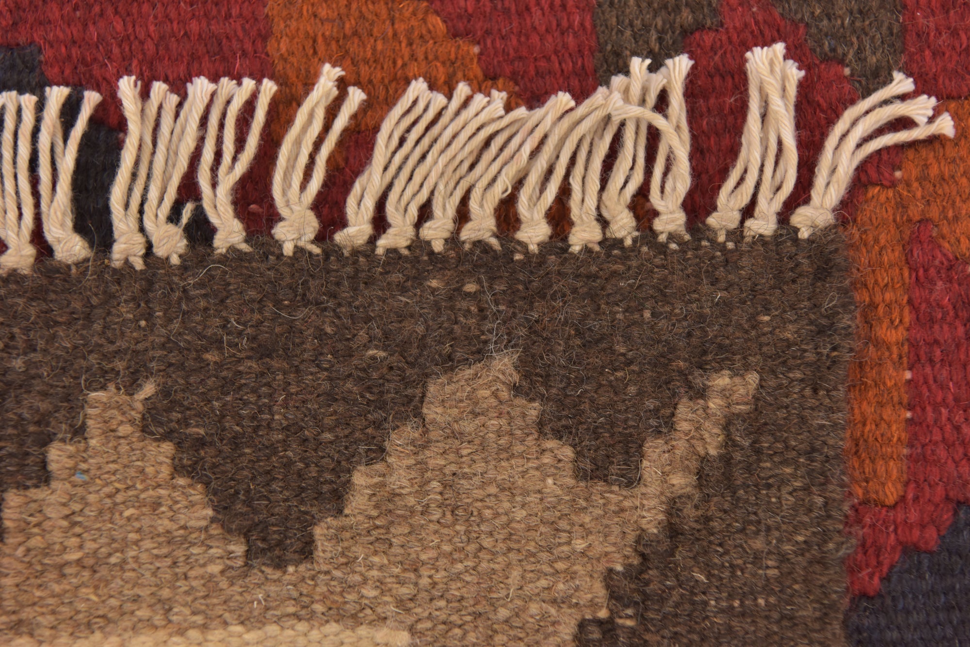 2' 8 x 10' Hand Woven Kilim Maymana Wool Runner Rug