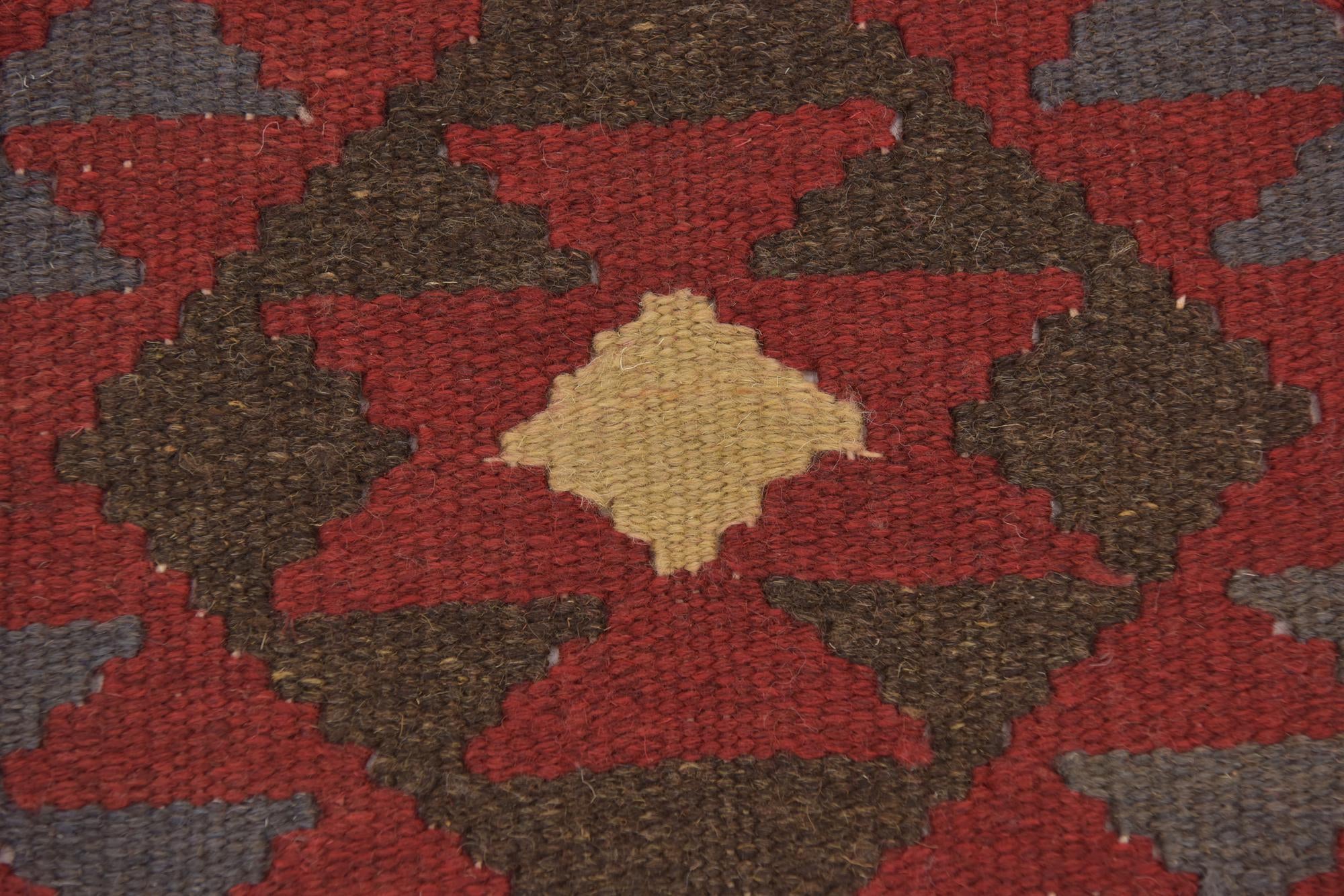 100cm x 195cm Tejido a mano Kilim Maymana Alfombra Lana Pasillera