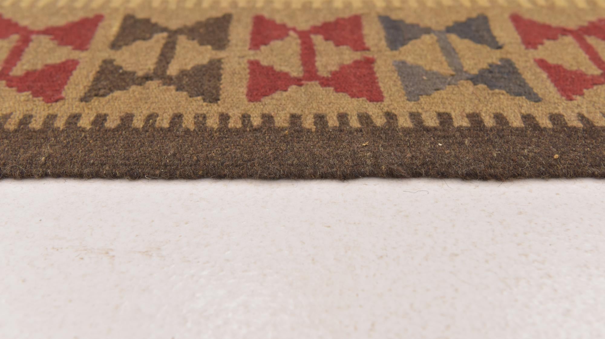 100cm x 195cm Tejido a mano Kilim Maymana Alfombra Lana Pasillera