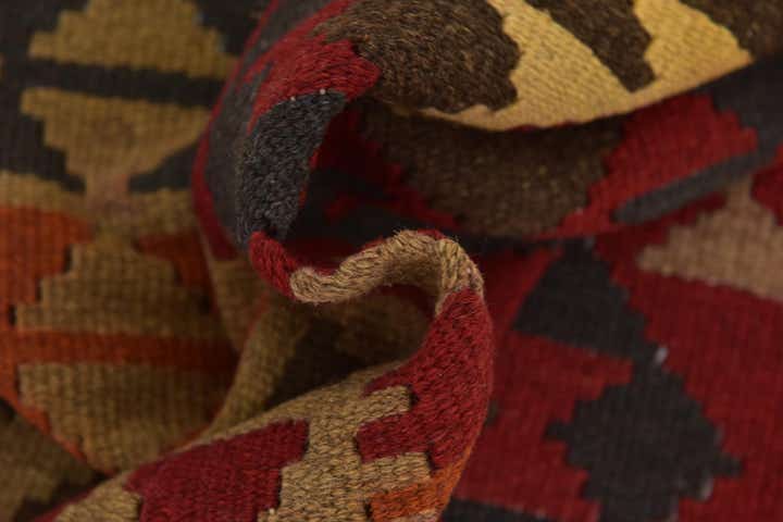 100cm x 195cm Hand Woven Kilim Maymana Wool Runner Rug