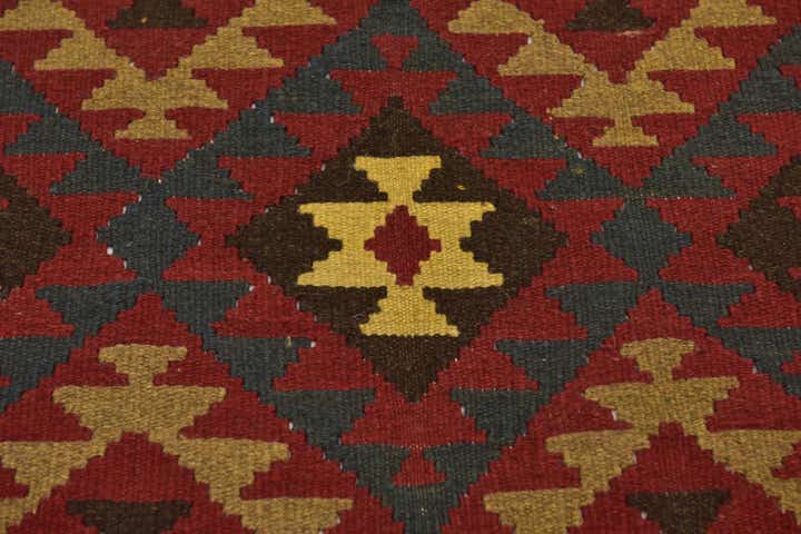 105cm x 200cm Hand Woven Kilim Maymana Wool Runner Rug