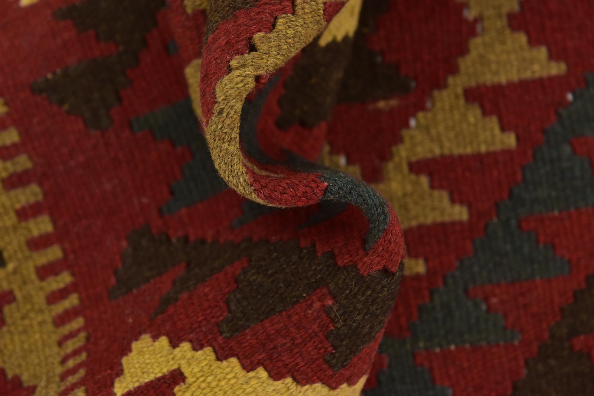 105cm x 200cm Hand Woven Kilim Maymana Wool Runner Rug