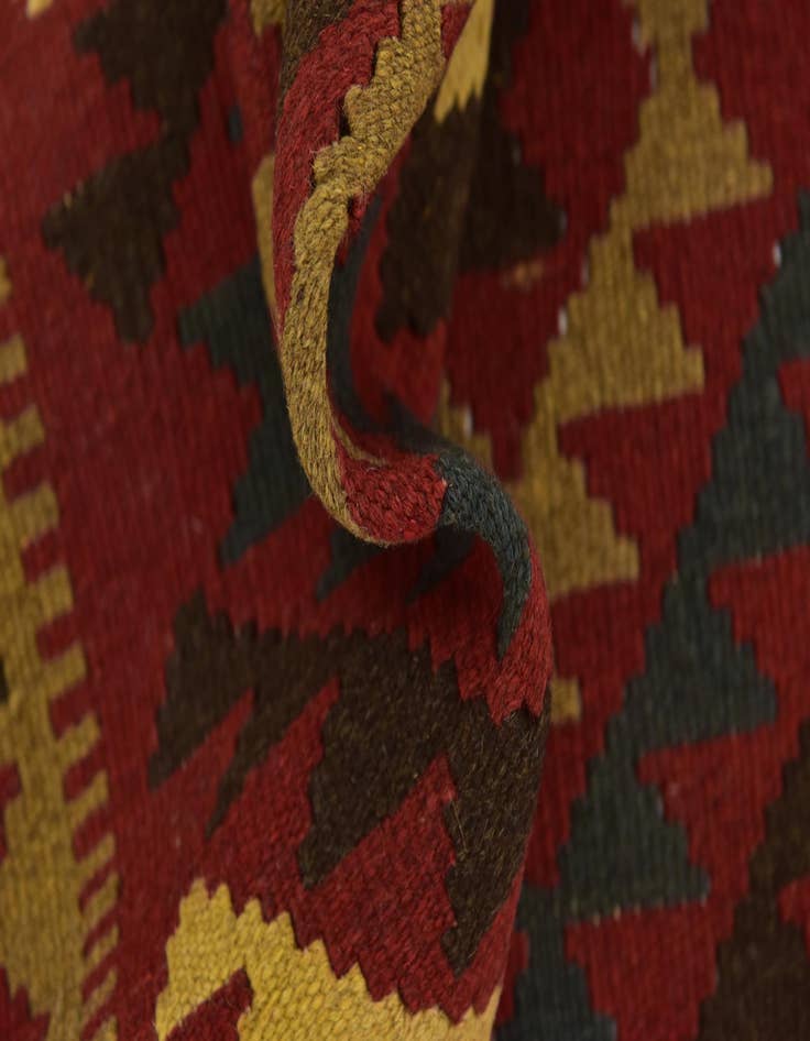 Detail image of 3' 6 x 6' 7  Hand Woven Kilim Maymana Wool Runner Rug