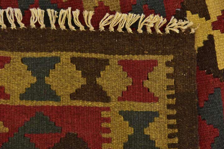 105cm x 200cm Hand Woven Kilim Maymana Wool Runner Rug