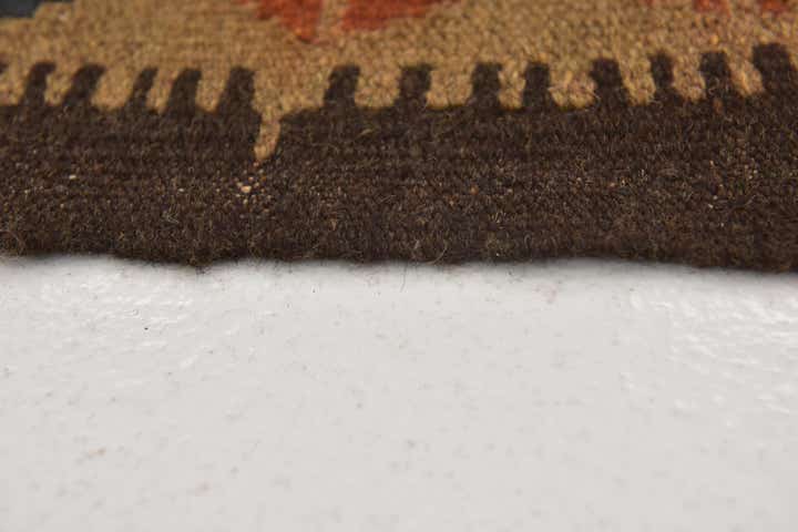 3' 4 x 6' 4 Hand Woven Kilim Maymana Wool Runner Rug