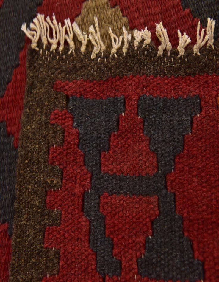 Detail image of 3' 4 x 6' 5  Hand Woven Kilim Maymana Wool Runner Rug