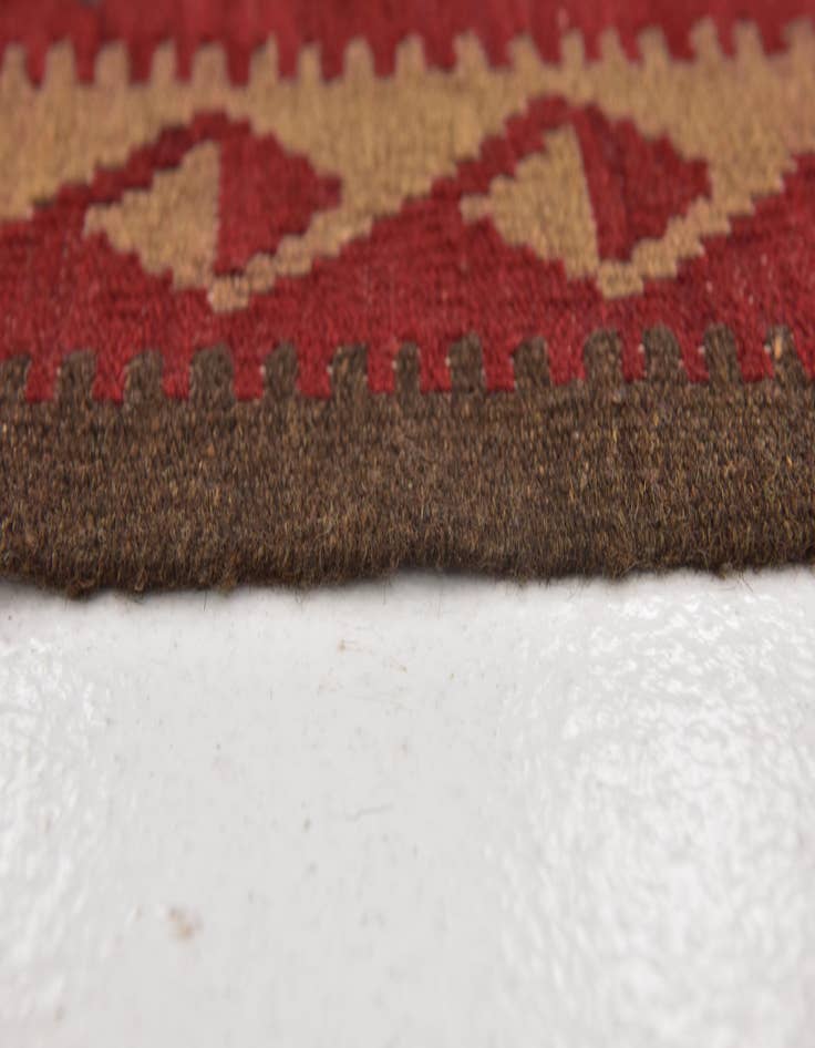 Detail image of 3' 3 x 6' 5  Hand Woven Kilim Maymana Wool Runner Rug