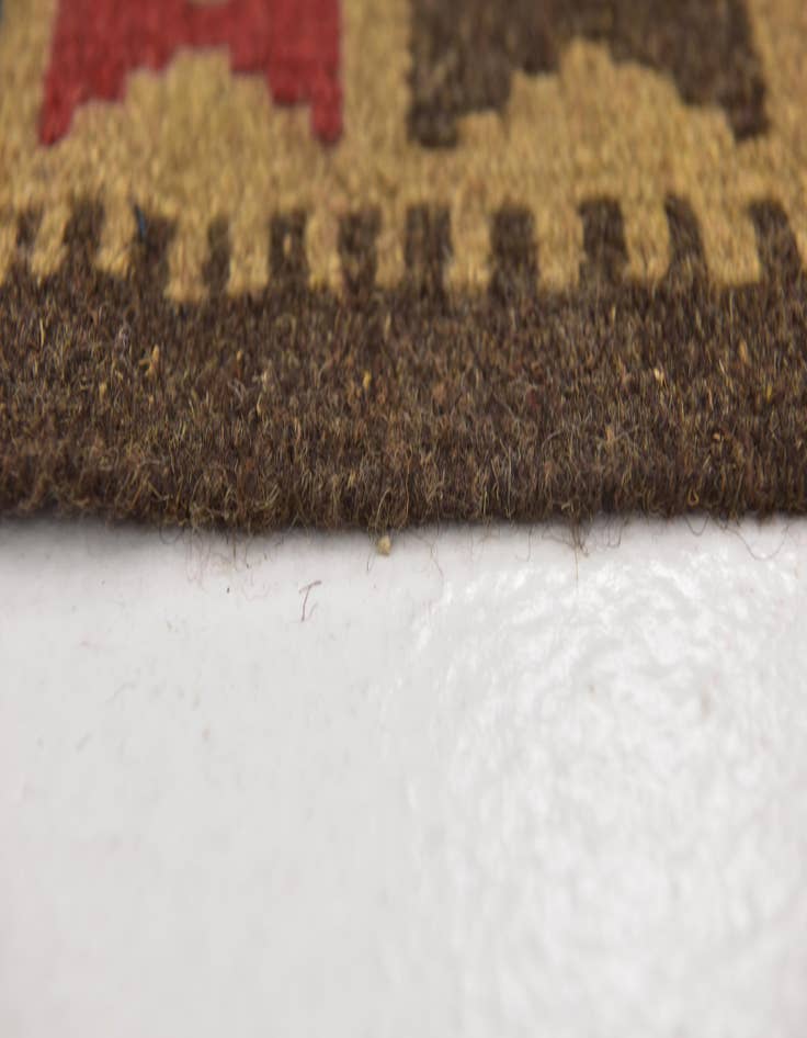 Detail image of 3' 3 x 6' 5  Hand Woven Kilim Maymana Wool Runner Rug