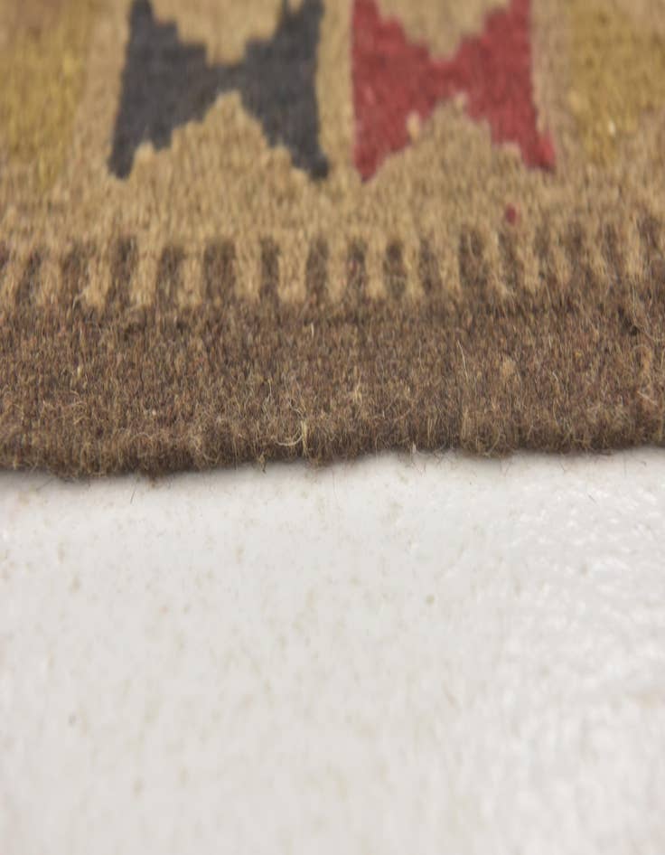 Detail image of 3' 3 x 6' 6  Hand Woven Kilim Maymana Wool Runner Rug