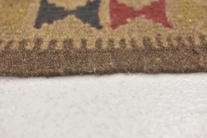3' 3 x 6' 6 Hand Woven Kilim Maymana Wool Runner Rug