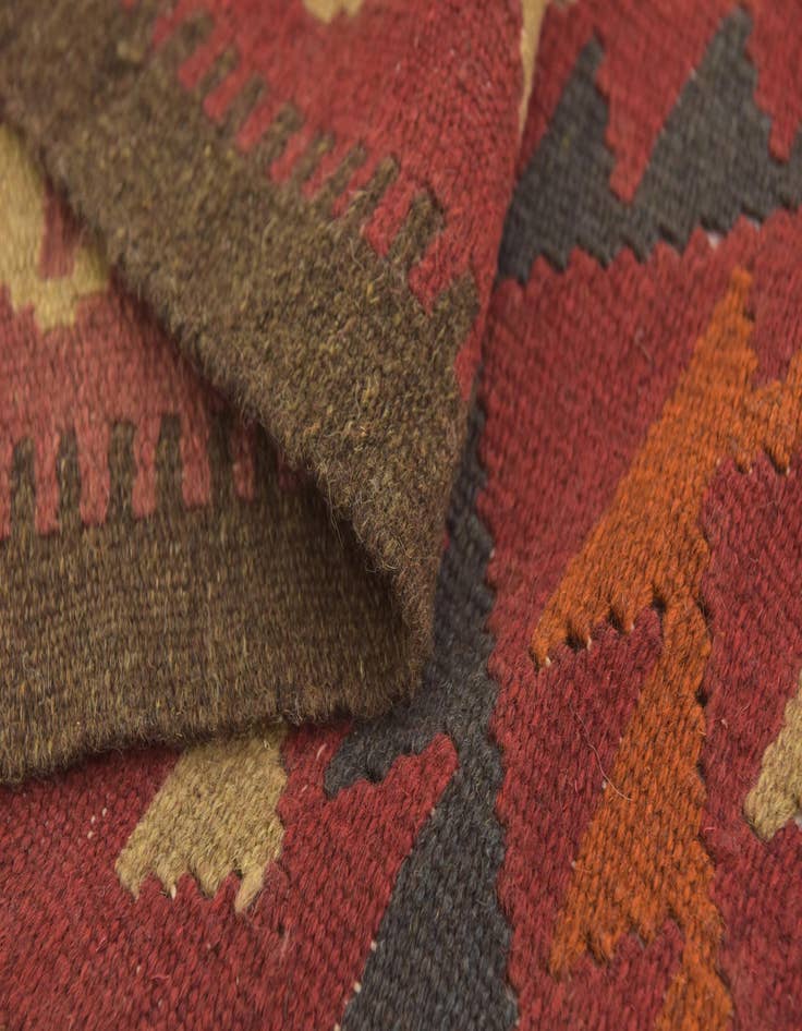 Detail image of 3' 6 x 6' 6  Hand Woven Kilim Maymana Wool Runner Rug