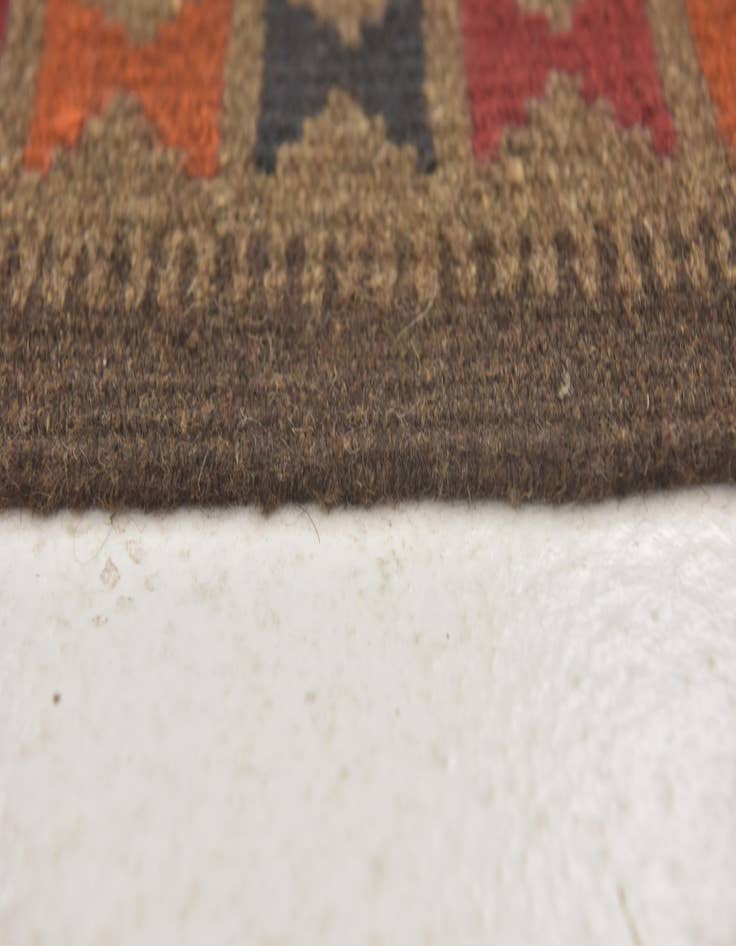 Detail image of 3' 3 x 6' 7  Hand Woven Kilim Maymana Wool Runner Rug
