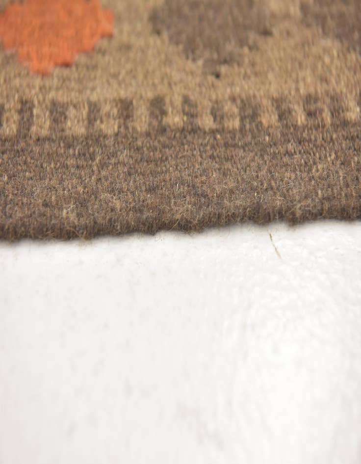 Detail image of 3' 2 x 6' 6  Hand Woven Kilim Maymana Wool Runner Rug