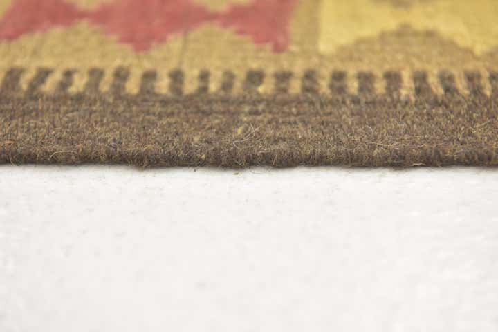 3' 4 x 6' 5 Hand Woven Kilim Maymana Wool Runner Rug