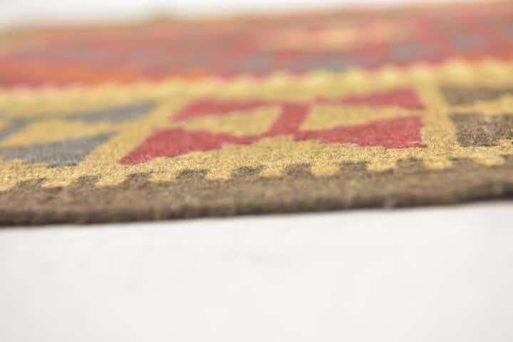 3' 5 x 6' 6 Hand Woven Kilim Maymana Wool Runner Rug