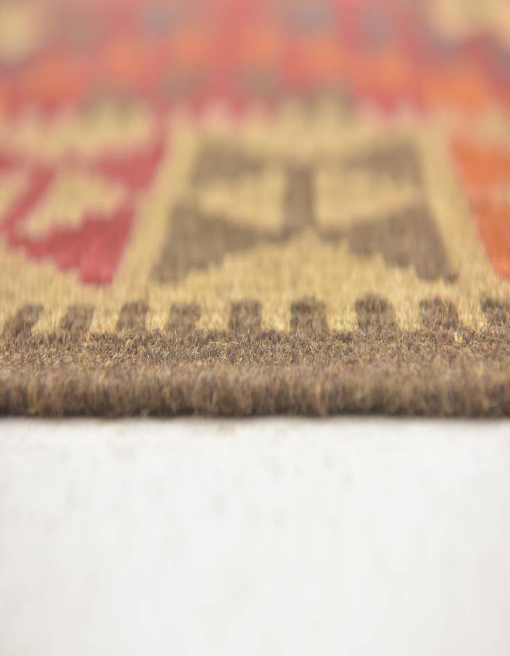 Detail image of 3' 3 x 6' 6  Hand Woven Kilim Maymana Wool Runner Rug
