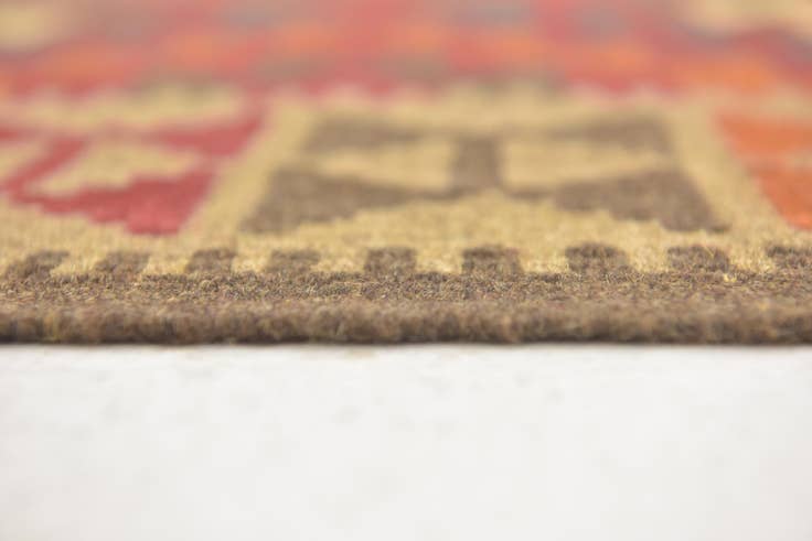 Detail image of 3' 3 x 6' 6 Hand Woven Kilim Maymana Wool Runner Rug