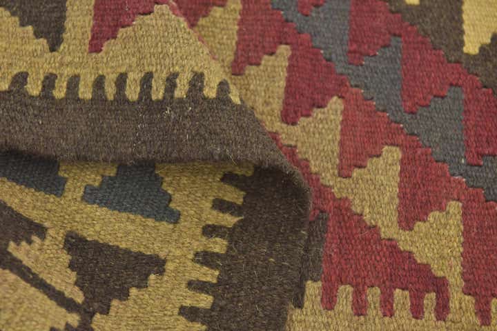 100cm x 200cm Hand Woven Kilim Maymana Wool Runner Rug