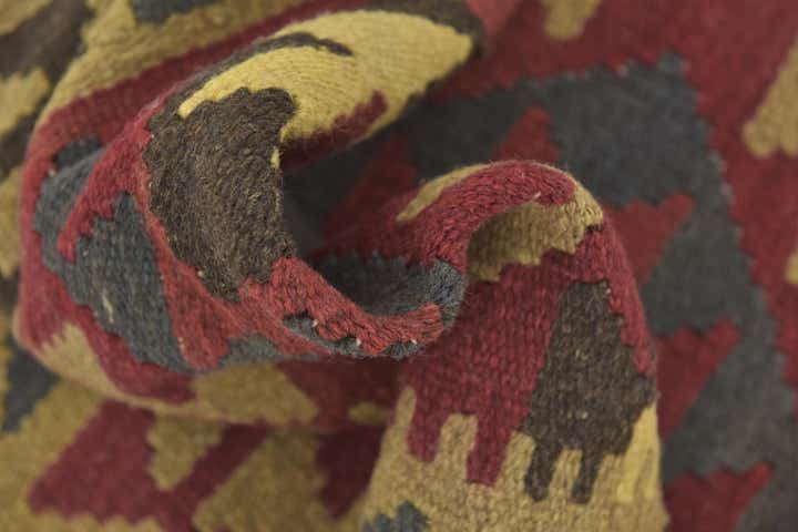 3' 3 x 6' 6 Hand Woven Kilim Maymana Wool Runner Rug