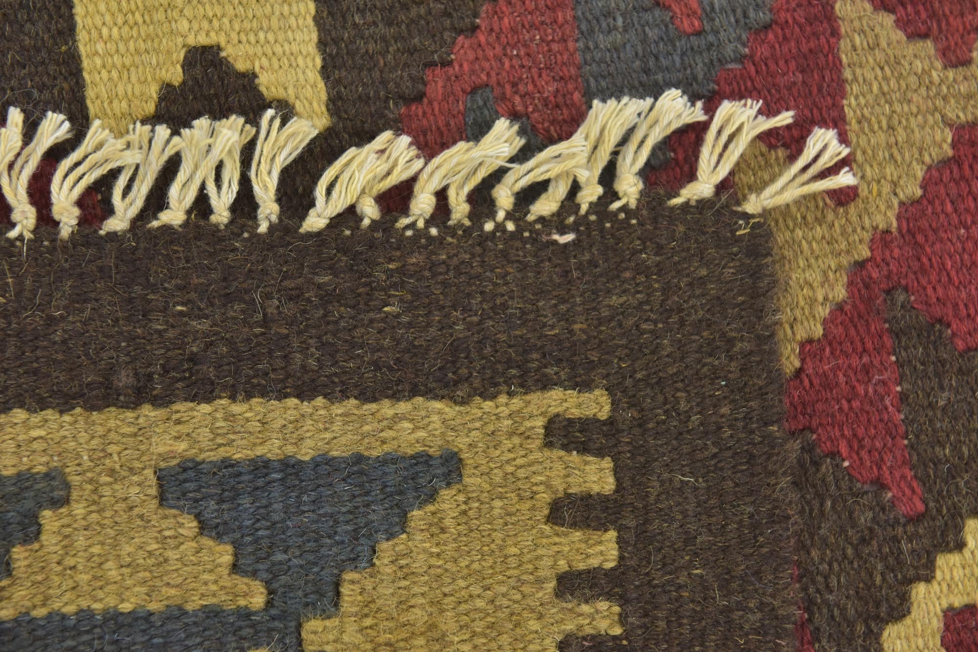 100cm x 200cm Hand Woven Kilim Maymana Wool Runner Rug