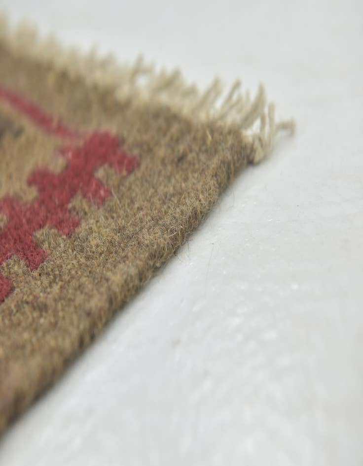 Detail image of 3' 5 x 6' 9  Hand Woven Kilim Maymana Wool Runner Rug