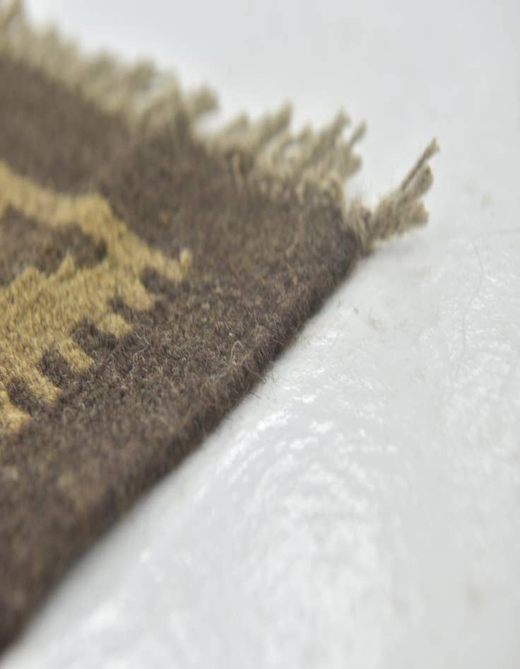 Detail image of 3' 3 x 6' 8  Hand Woven Kilim Maymana Wool Runner Rug