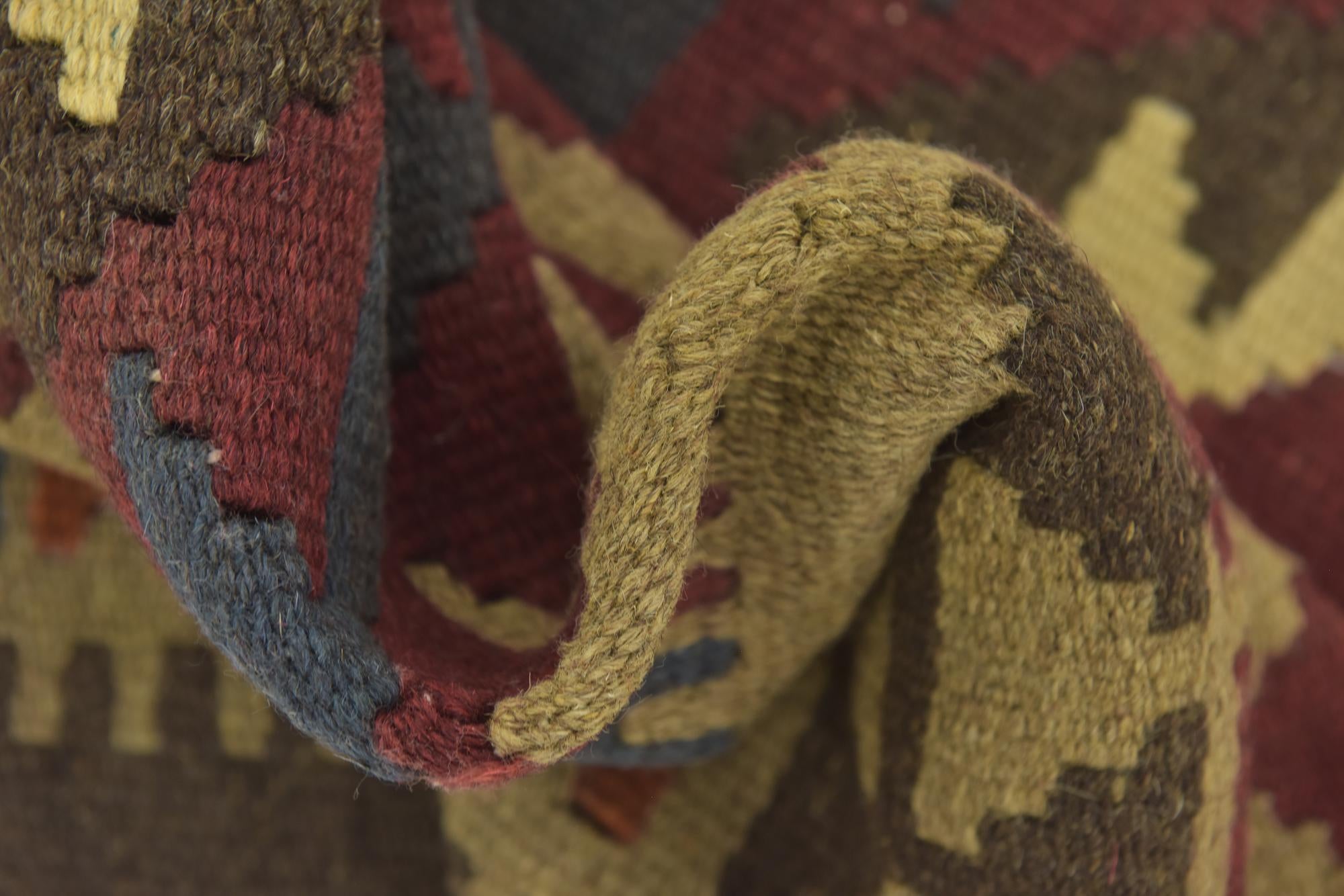 3' 5 x 6' 8 Hand Woven Kilim Maymana Wool Runner Rug