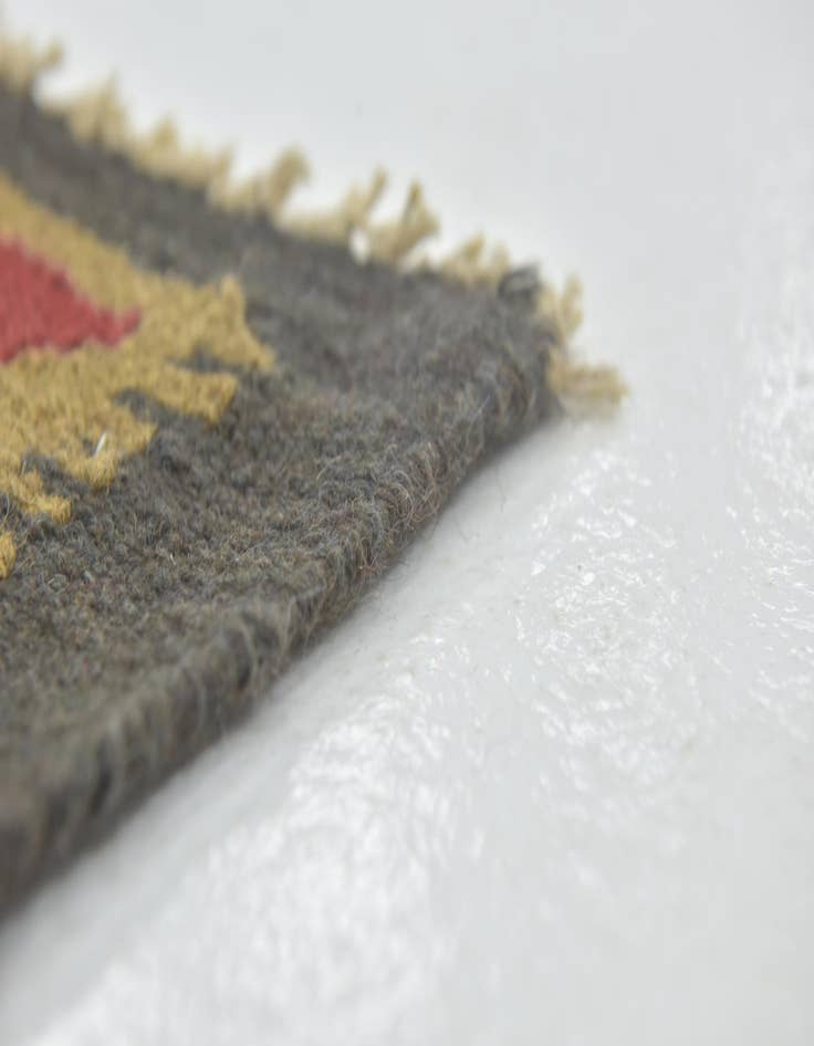 Detail image of 3' 3 x 6' 8  Hand Woven Kilim Maymana Wool Runner Rug