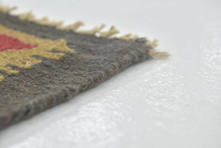 Detail image of 3' 3 x 6' 8 Hand Woven Kilim Maymana Wool Runner Rug