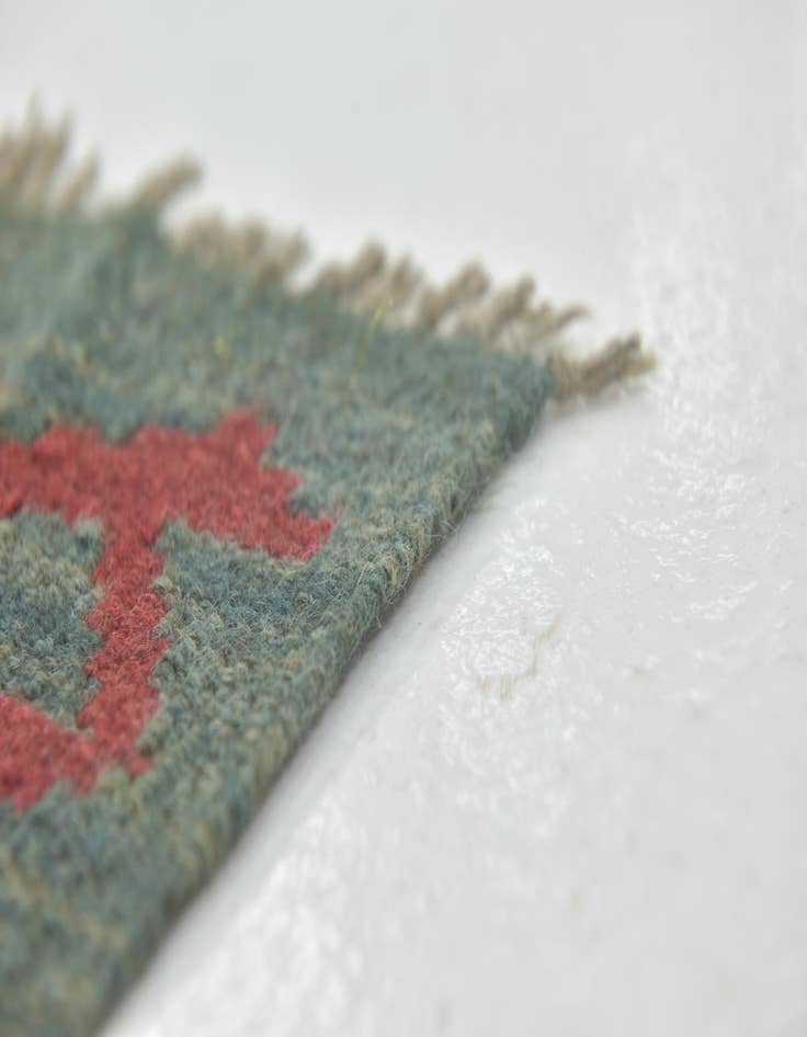 Detail image of 3' 3 x 6' 9  Hand Woven Kilim Maymana Wool Runner Rug