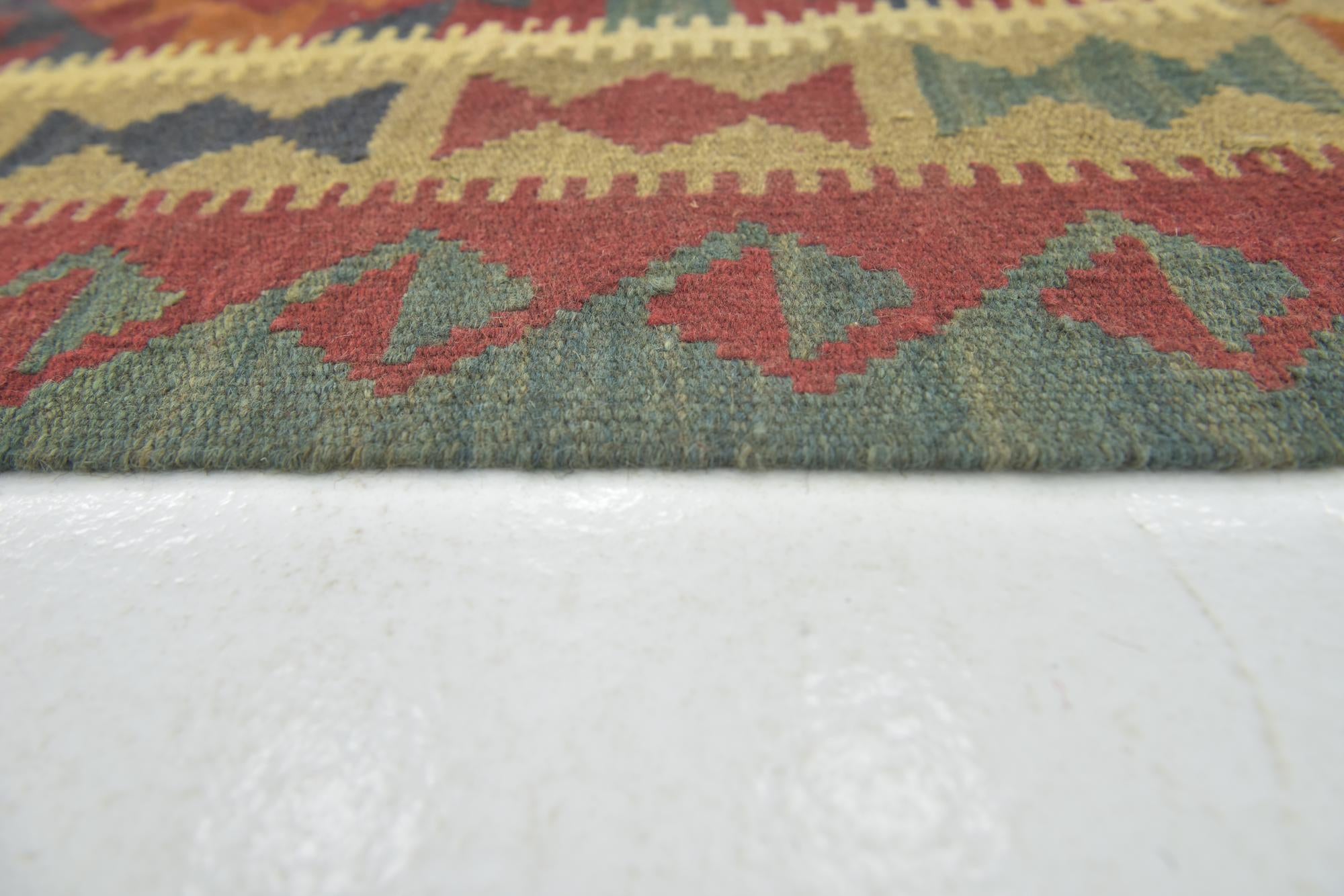 100cm x 205cm Tejido a mano Kilim Maymana Alfombra Lana Pasillera