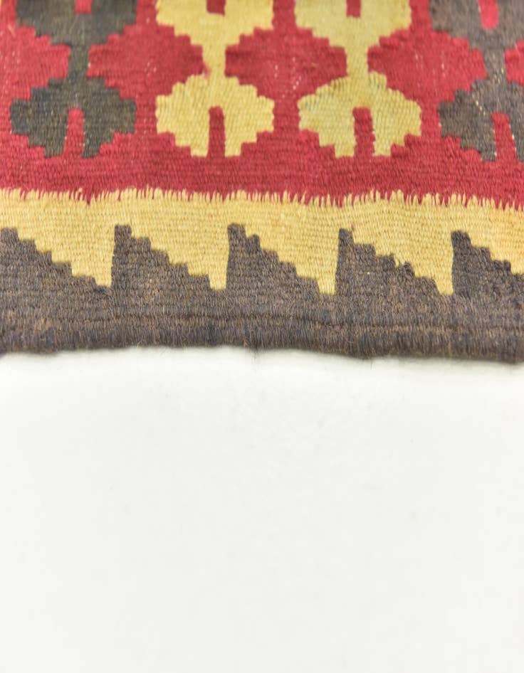 Detail image of 3' 4 x 6' 3  Hand Woven Kilim Maymana Wool Runner Rug