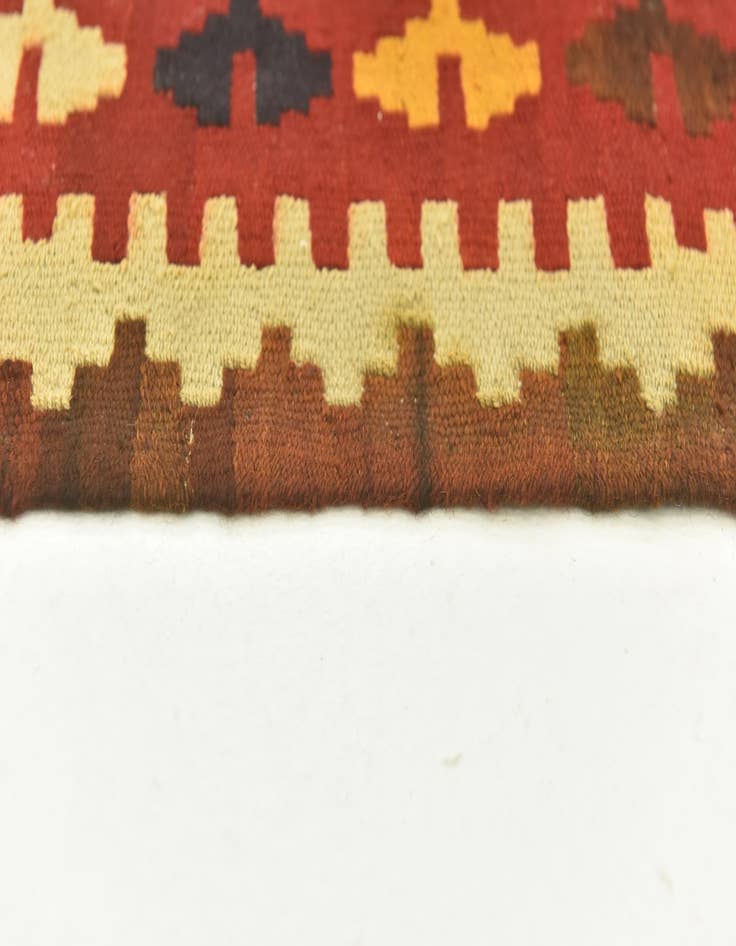Detail image of 3' 7 x 6' 8  Hand Woven Kilim Maymana Wool Runner Rug