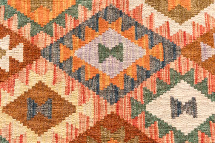 2' 10 x 10' Hand Woven Kilim Maymana Wool Runner Rug