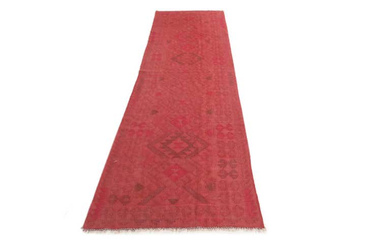 2' 4 x 9' 7 Hand Woven Kilim Modern Wool Runner Rug