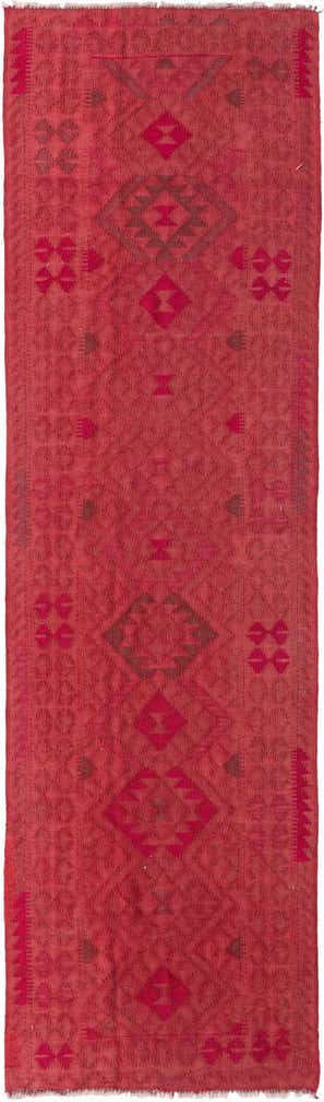 2' 4 x 9' 7 Hand Woven Kilim Modern Wool Runner Rug