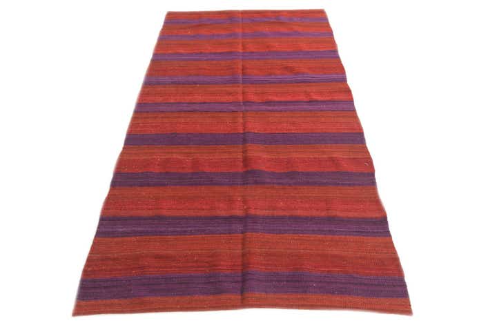 3' 5 x 6' 10 Hand Woven Kilim Modern Wool Runner Rug