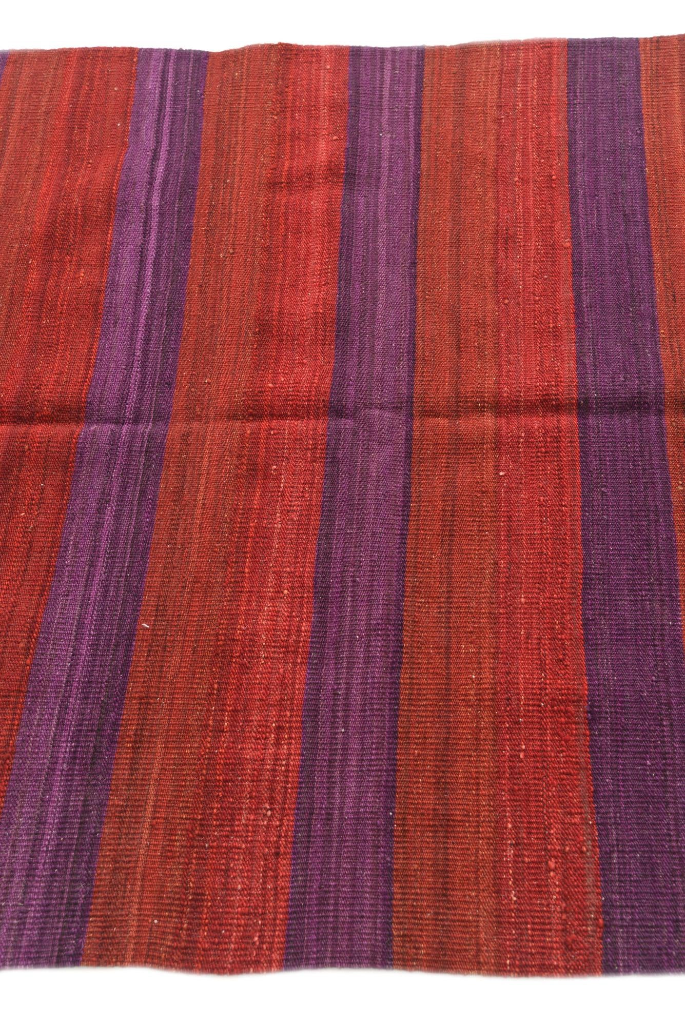 3' 5 x 6' 10 Hand Woven Kilim Modern Wool Runner Rug