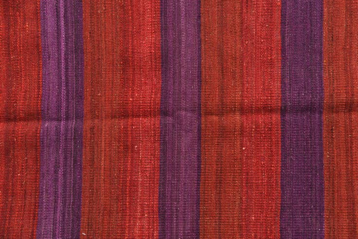 Detail image of 3' 5 x 6' 10 Hand Woven Kilim Modern Wool Runner Rug