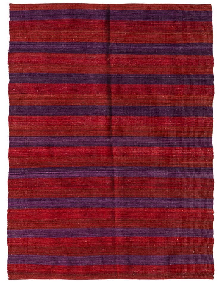 Detail image of 3' 5 x 6' 10 Hand Woven Kilim Modern Wool Runner Rug