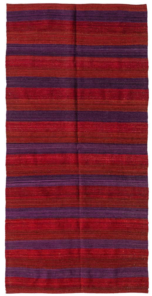 3' 5 x 6' 10 Hand Woven Kilim Modern Wool Runner Rug