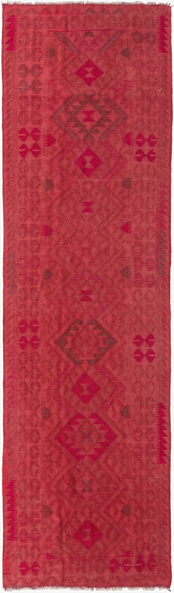 2' 4 x 9' 7  Hand Woven Kilim Modern Wool Runner Rug