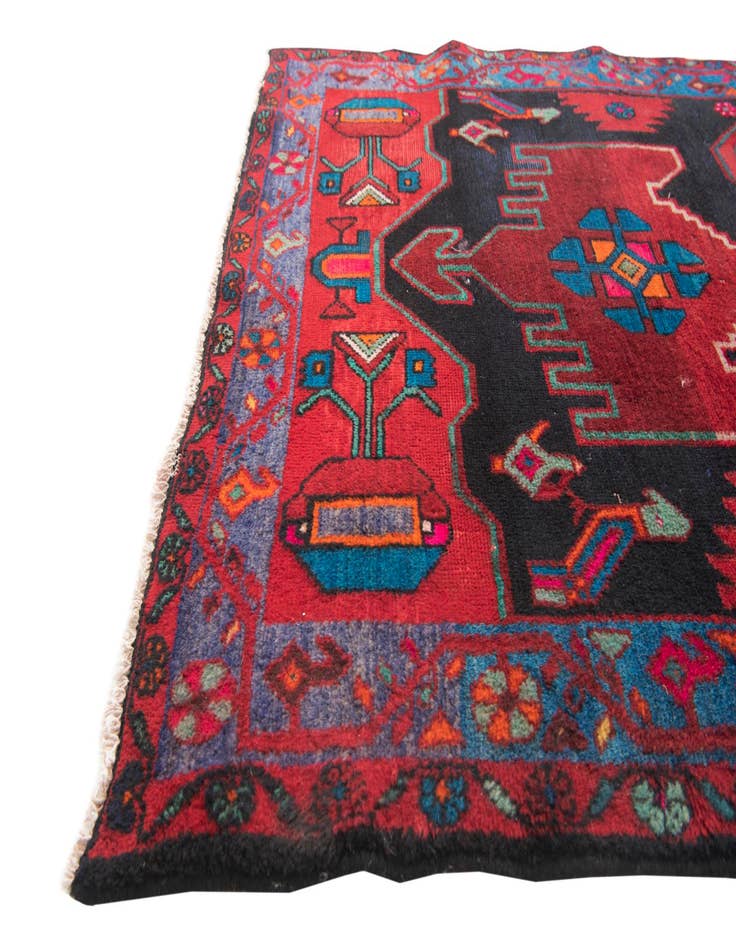 Detail image of 4' x 9' 6  Hand Knotted Koliaei Persian Wool Runner Rug