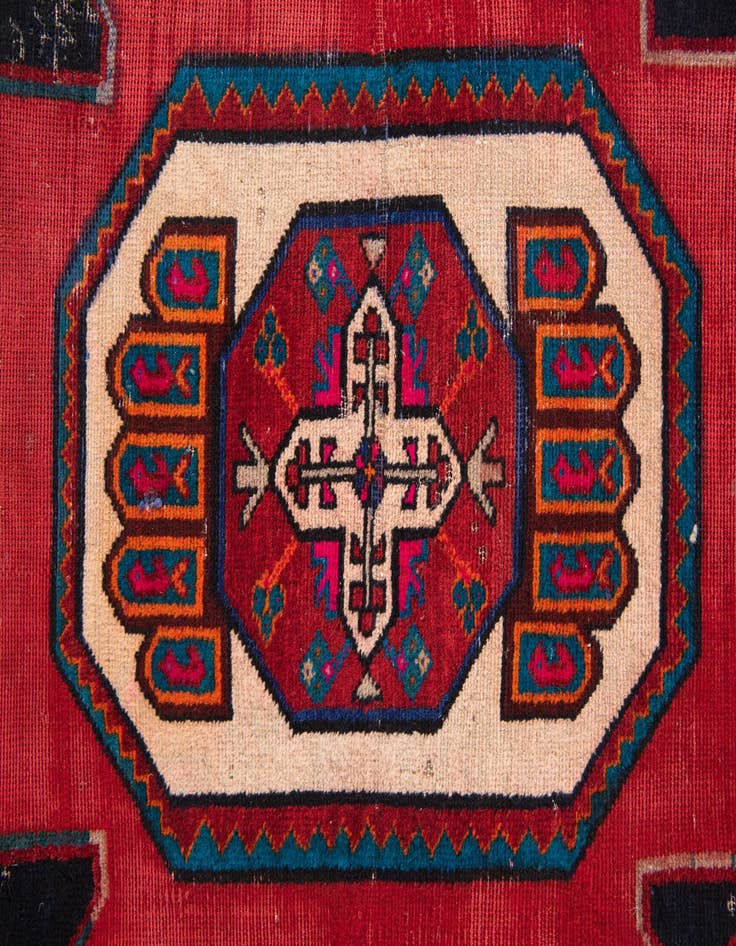 Detail image of 4' x 9' 6  Hand Knotted Koliaei Persian Wool Runner Rug