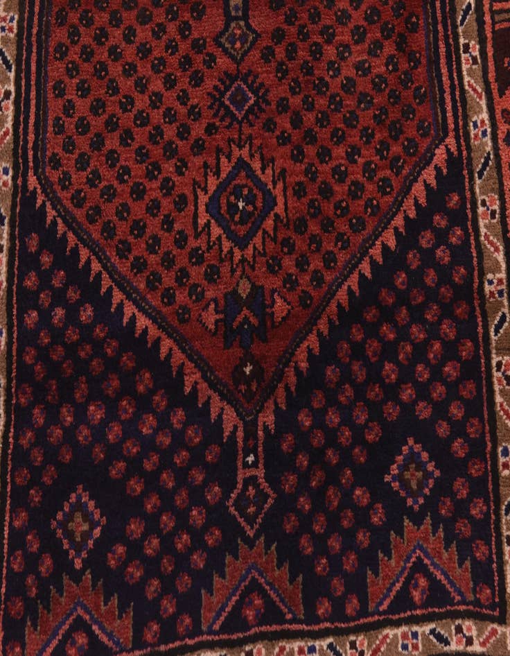 Detail image of 3' 5 x 10'  Hand Knotted Koliaei Persian Wool Runner Rug