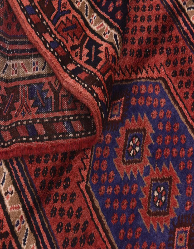 Detail image of 3' 5 x 10'  Hand Knotted Koliaei Persian Wool Runner Rug