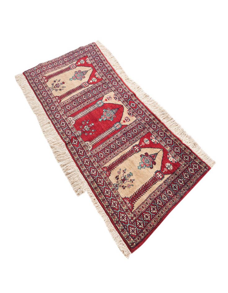 Detail image of 2' 7 x 6' 7  Hand Knotted Lahour Oriental Wool Runner Rug