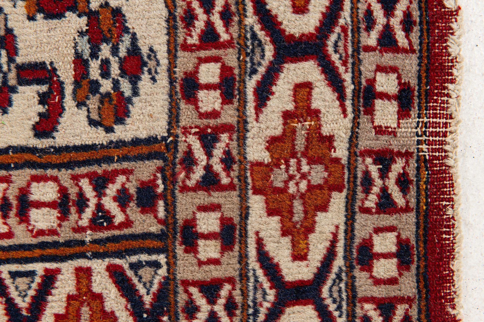 2' 6 x 6' 2 Hand Knotted Lahour Wool Runner Rug