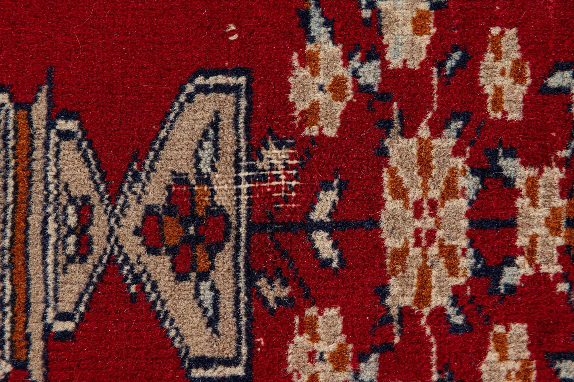2' 6 x 6' 2 Hand Knotted Lahour Wool Runner Rug