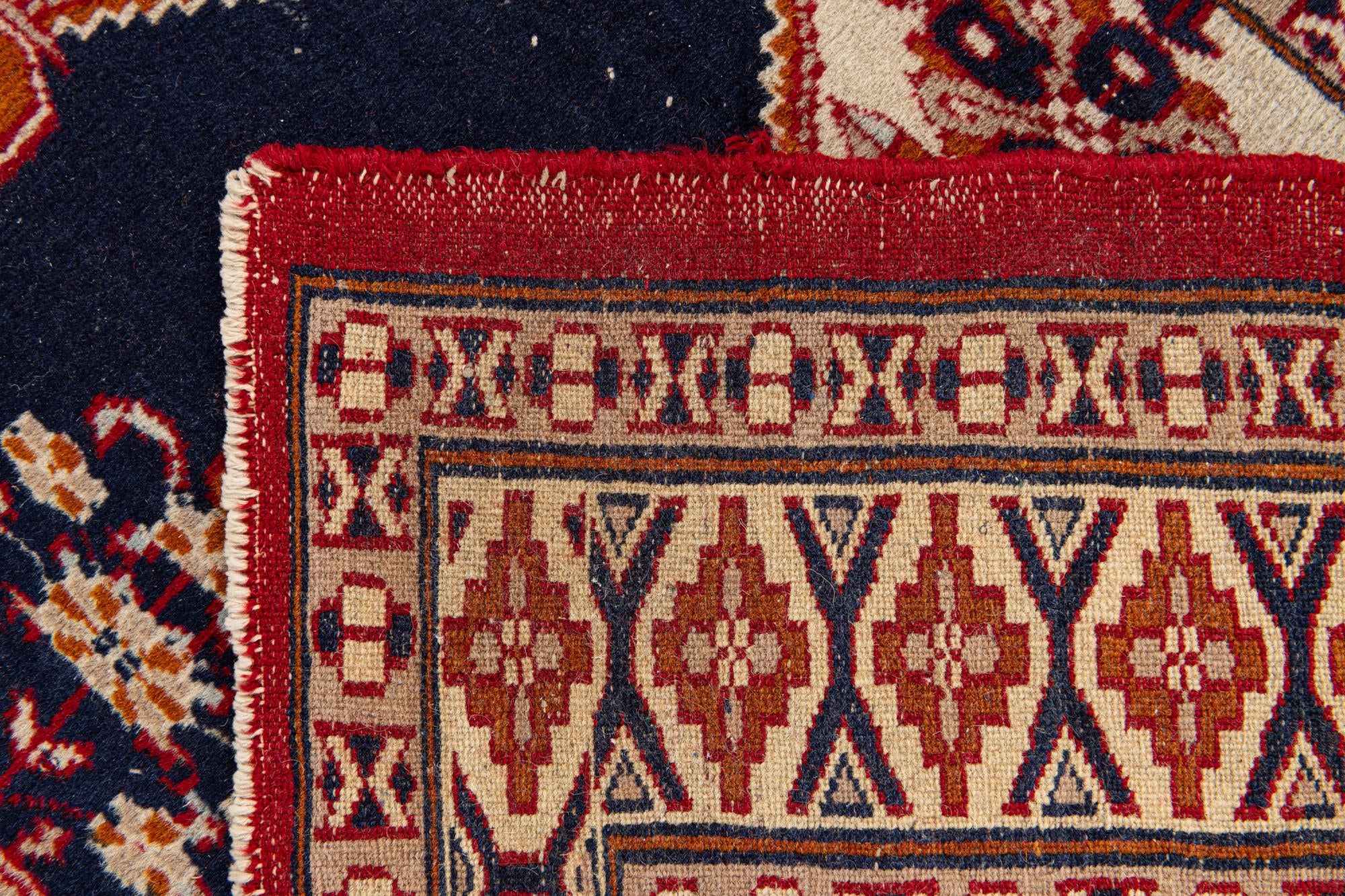 2' 6 x 6' 2 Hand Knotted Lahour Wool Runner Rug